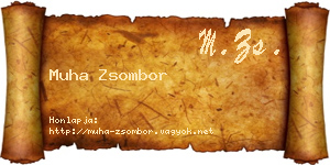 Muha Zsombor névjegykártya