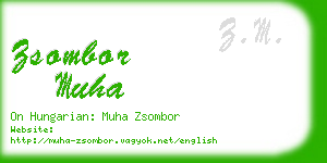 zsombor muha business card